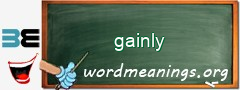 WordMeaning blackboard for gainly